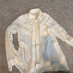Banana Republic White Collared Shirt